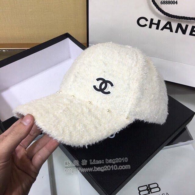 Chanel爆款女士帽子 香奈兒兔絨棒球帽鴨舌帽  mm1425